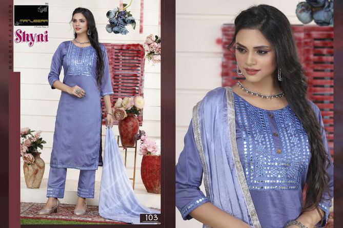 Manjeera Shyni Ethnic Wear Wholesale Readymade Salwar Suits Catalog
